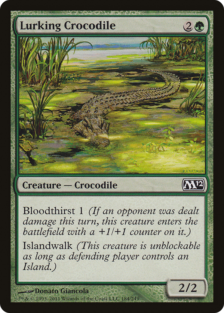 Lurking Crocodile (M12-184) - Magic 2012 Foil