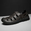 Plus-size Mens Hollow-out Sandals With A Sewn-in Sole
