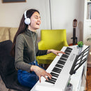 61Keys Foldable Electronic Piano Keyboard With Micro Audio Sustain Pedal Music Stand Storage Bag Portable Wireless MiDi Connection Keyboard For Beginn