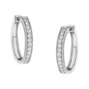 10KT White Gold Diamond Hoop Earring (1.00 cttw, H-I Color, I1-I2 Clarity)