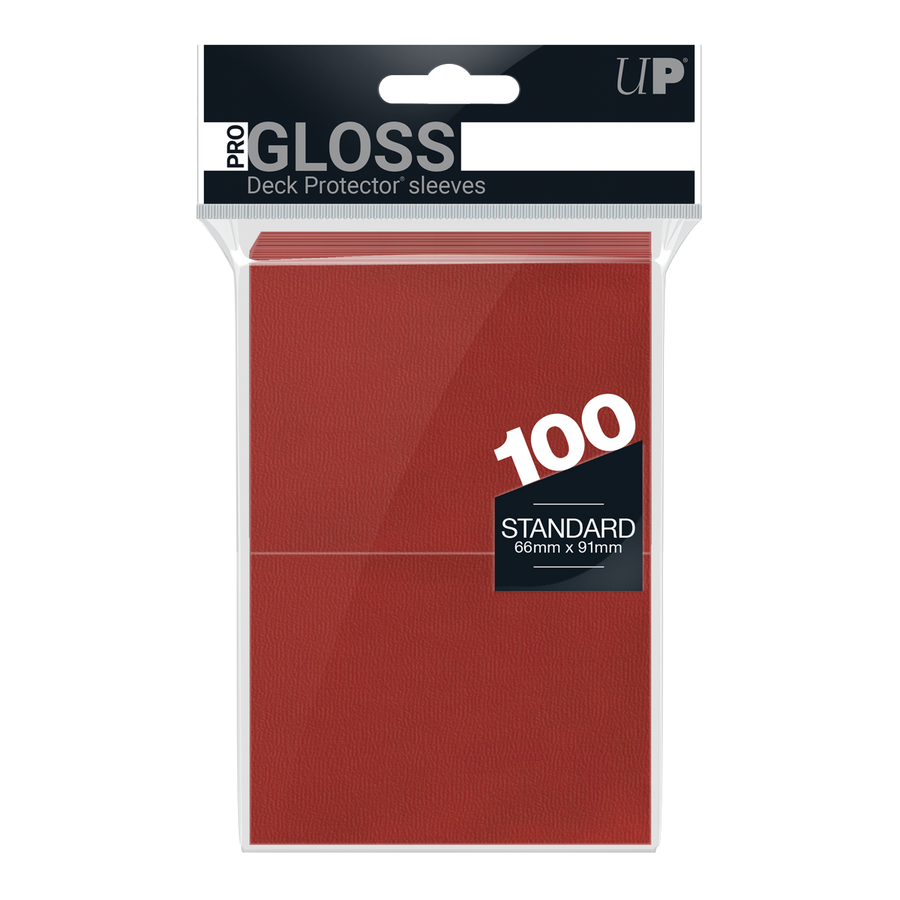 Ultra PRO: Standard 100ct Sleeves - PRO-Gloss (Red)