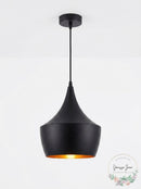 Zuo Copper Ceiling Lamp in Matte Black Finish