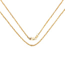 14K Yellow Gold 18inch 1.5mm Lite Rope Chain with Lobster Clasp