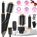 5 In 1 Hot Air Styler Straightener Curler Dryer Automatic Wrap Styler Hair Dryer Brush Set with 3 Temp Settings ALCI Plug Glove Cable Tie 2 Alligator