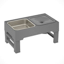 Adjustable Elevated Dog Feeding Bowls With Stand