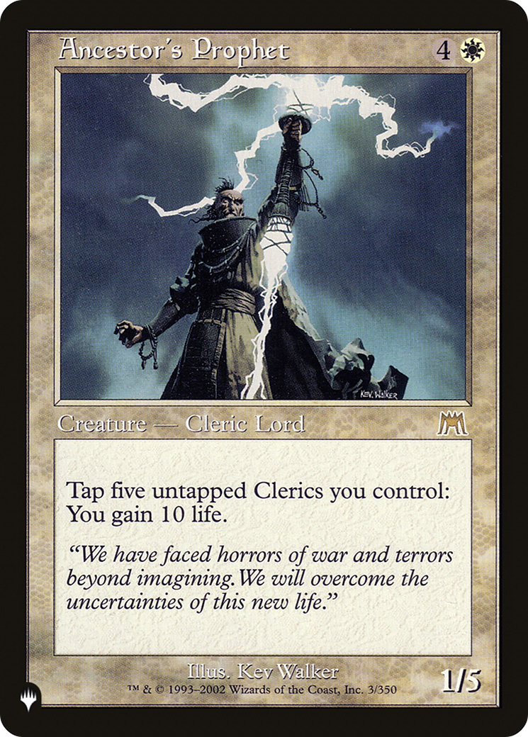 Ancestor's Prophet (LIST-ONS-3) - The List