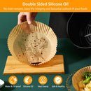 50Pcs Disposable Air Fryer Paper Liner Waterproof Non-Stick Oil-proof Parchment Paper Cooking Baking Paper  6.29in