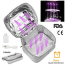 Foldable UV Disinfection Bag 20L/5.28Gal Portable LED UV Sanitizer Box USB-Powered Travel UV-C Cleaner Bag for Baby Bottles Toys Underwear Toothbrush