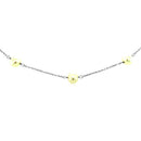 14k White Gold Necklace with White Pearls