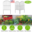 10Pcs Decorative Garden Fence Rustproof Iron Wire Arched Fence Animal Barrier Border 12.59Ó Width 23.93Ó Length For Yard Landscape Patio Outdoor Decor