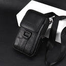 Leather Men's Mobile Phone Bag Multifunctional Waist Bag