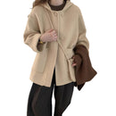 Alpaca Wool Hooded Double-faced Wool Coat