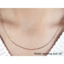 14k Rose Gold Diamond Cut Cable Link Chain 1.3mm
