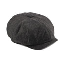 Fashion Retro Octagonal Hat Men's Plaid Beret