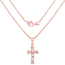 14K Rose Gold Plated 2.58 Carat Genuine Morganite .925 Sterling Silver Pendant
