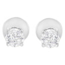 14K White Gold 1/2 Cttw Pie-Cut Diamond Solitaire Stud Earrings (H-I Color, SI1-SI2 Clarity)