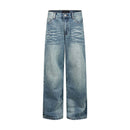 Distressed Washed Denim Jeans For Men And Women