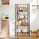 5-Tier Bookshelf with Open Shelves and Heavy Duty Metal Frame