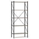 5-Tier Bookshelf with Open Shelves and Heavy Duty Metal Frame