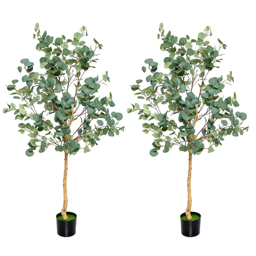 5.5 Feet Artificial Eucalyptus Tree with 517 Silver Dollar Leaves