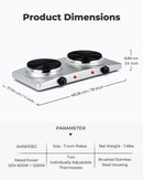 1800W Double Hot Plate Electric Countertop Burner