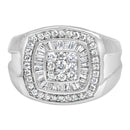 14K White Gold Men's 1 CTTW Diamond Band Ring