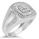 14K White Gold Men's 1 CTTW Diamond Band Ring