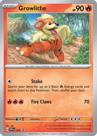 Growlithe 024 - SV Scarlet & Violet Promo Cards Holofoil