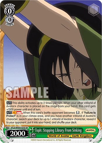 Toph: Stopping Library From Sinking (SR) (ATLA/WX04-025S SR) - Avatar: The Last Airbender