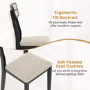 Modern Dining Chairs Set of 4 with Tilt Backrest for Dining Room-Black