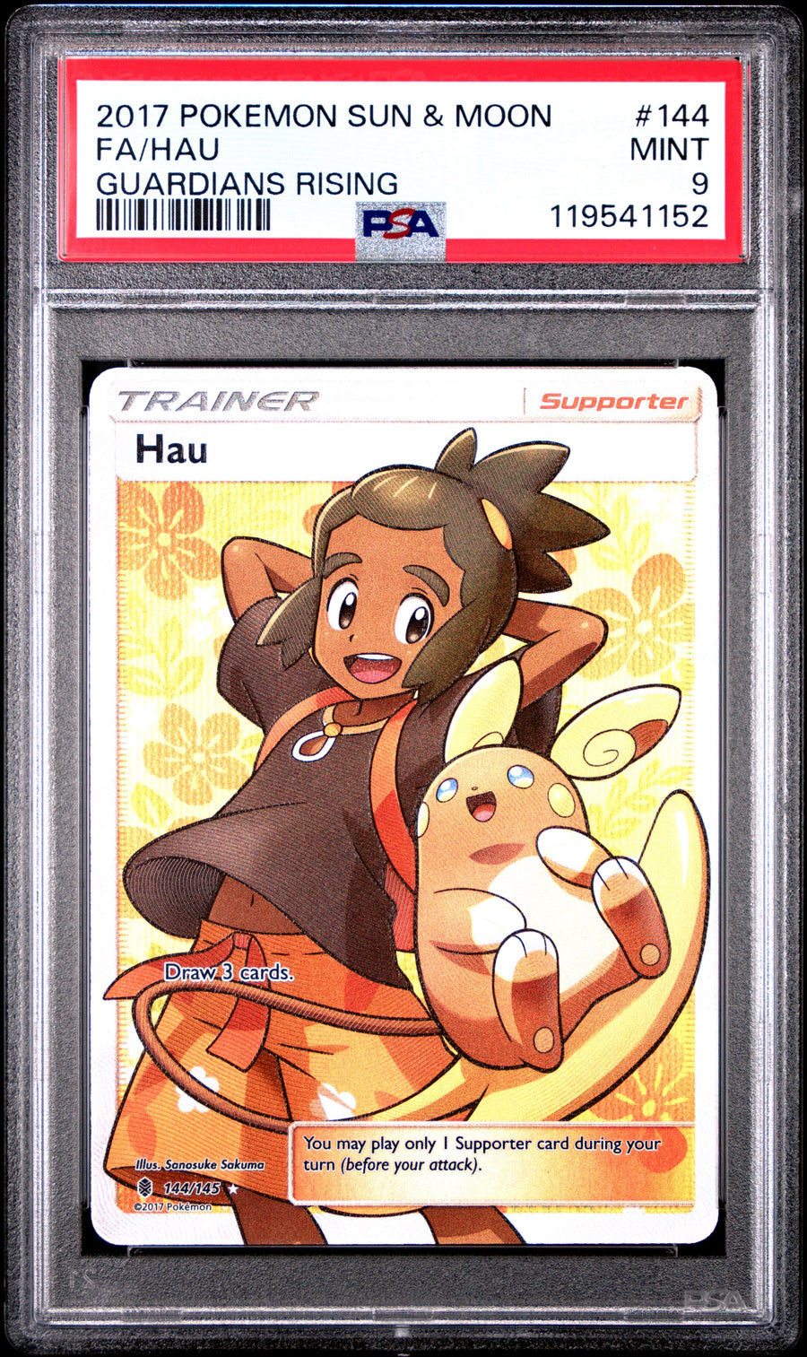 pokemon guardians rising card price 2017 Pokemon Sun & Moon Guardians Rising Guardians Rising Fa/Hau 9 PSA – Ralphie's Funhouse