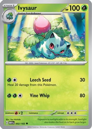 Ivysaur 002/165 - SV Scarlet & Violet 151 Reverse Holofoil