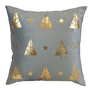 18" Gold Tree Motif Square Pillow