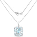 10.05 Carat Genuine Blue Topaz .925 Sterling Silver Pendant