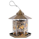 Hanging Gazebo Wild Bird Feeder Outdoor Bird Seed Station with Large Capacity 6 Feeder Ports for Garden Patio Park Weatherproof Easy To Refill