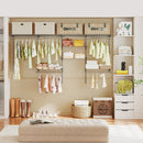 4-8 Feet Closet Organizers and Storage System with Hanging Rod for Laundry Bedroom
