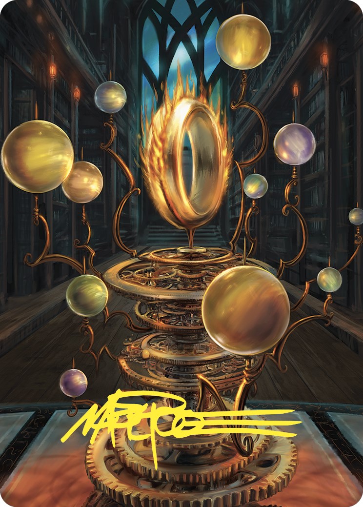 mtg gold stamped signature cards Bloodletter of Aclazotz Art Card (15/81) (Gold-Stamped Signature) [The Man Art Series Rarity Sol Ring Art Card [Commander