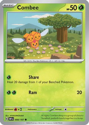 Combee 008/197 - SV03 Obsidian Flames Reverse Holofoil