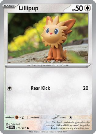 Lillipup 170/197 - SV03 Obsidian Flames Reverse Holofoil