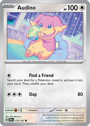 Audino 173/197 - SV03 Obsidian Flames Reverse Holofoil