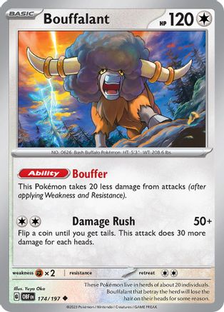 Bouffalant 174/197 - SV03 Obsidian Flames Reverse Holofoil