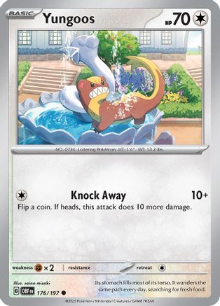 Yungoos 176/197 - SV03 Obsidian Flames Reverse Holofoil