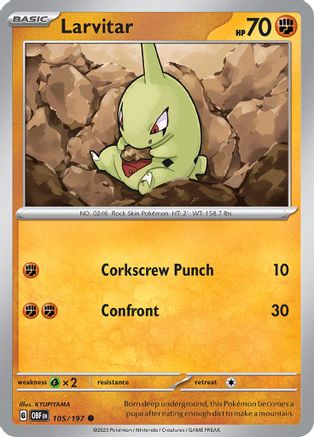 Larvitar 105/197 - SV03 Obsidian Flames