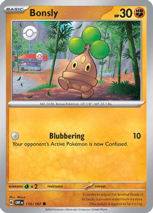 Bonsly 110/197 - SV03 Obsidian Flames