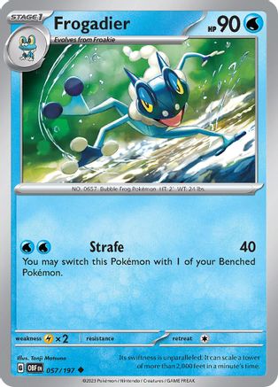 Frogadier 057/197 - SV03 Obsidian Flames Reverse Holofoil