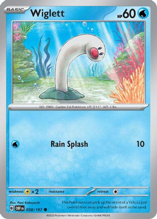 Wiglett 058/197 - SV03 Obsidian Flames Reverse Holofoil
