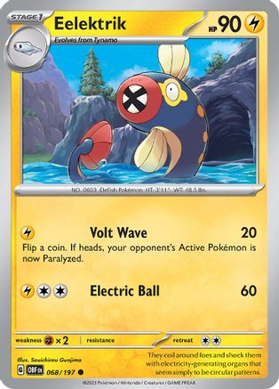 Eelektrik 068/197 - SV03 Obsidian Flames Reverse Holofoil