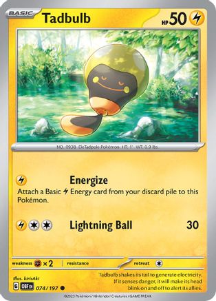 Tadbulb 074/197 - SV03 Obsidian Flames