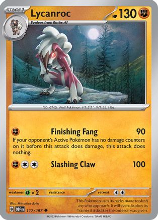 Lycanroc 117/197 - SV03 Obsidian Flames