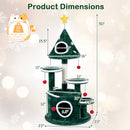 50" Christmas Cat Tree with 2 Condos & Scratching Post